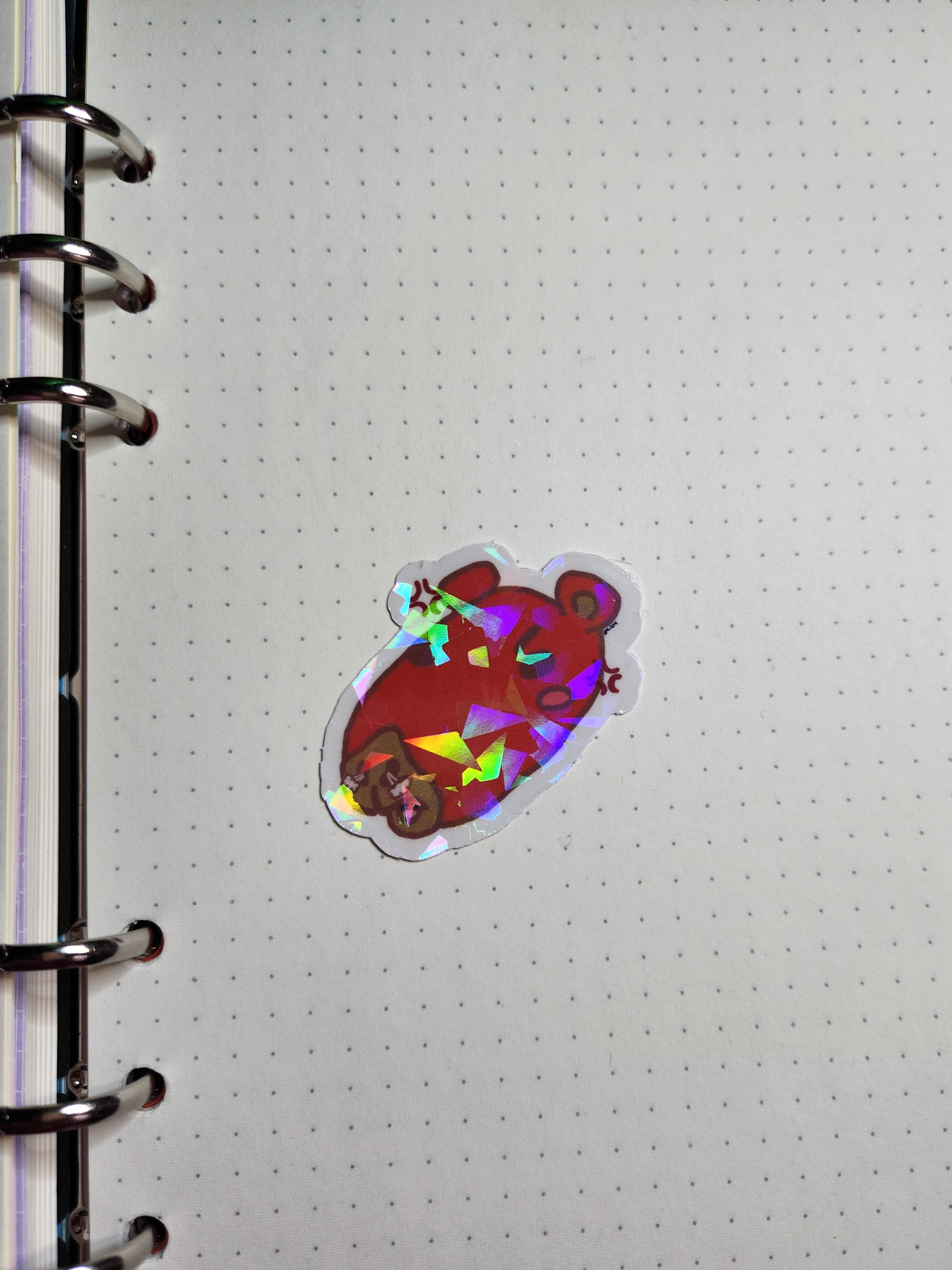 Angybara Sticker - Water Resistant Holographic