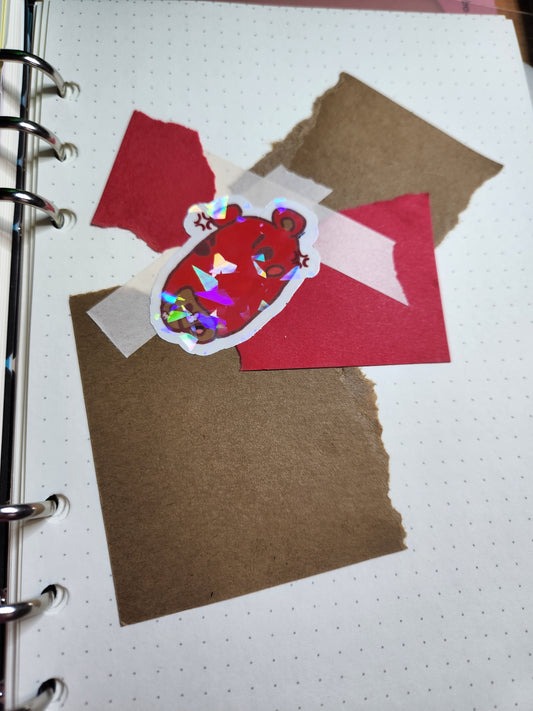 Angybara Sticker - Water Resistant Holographic