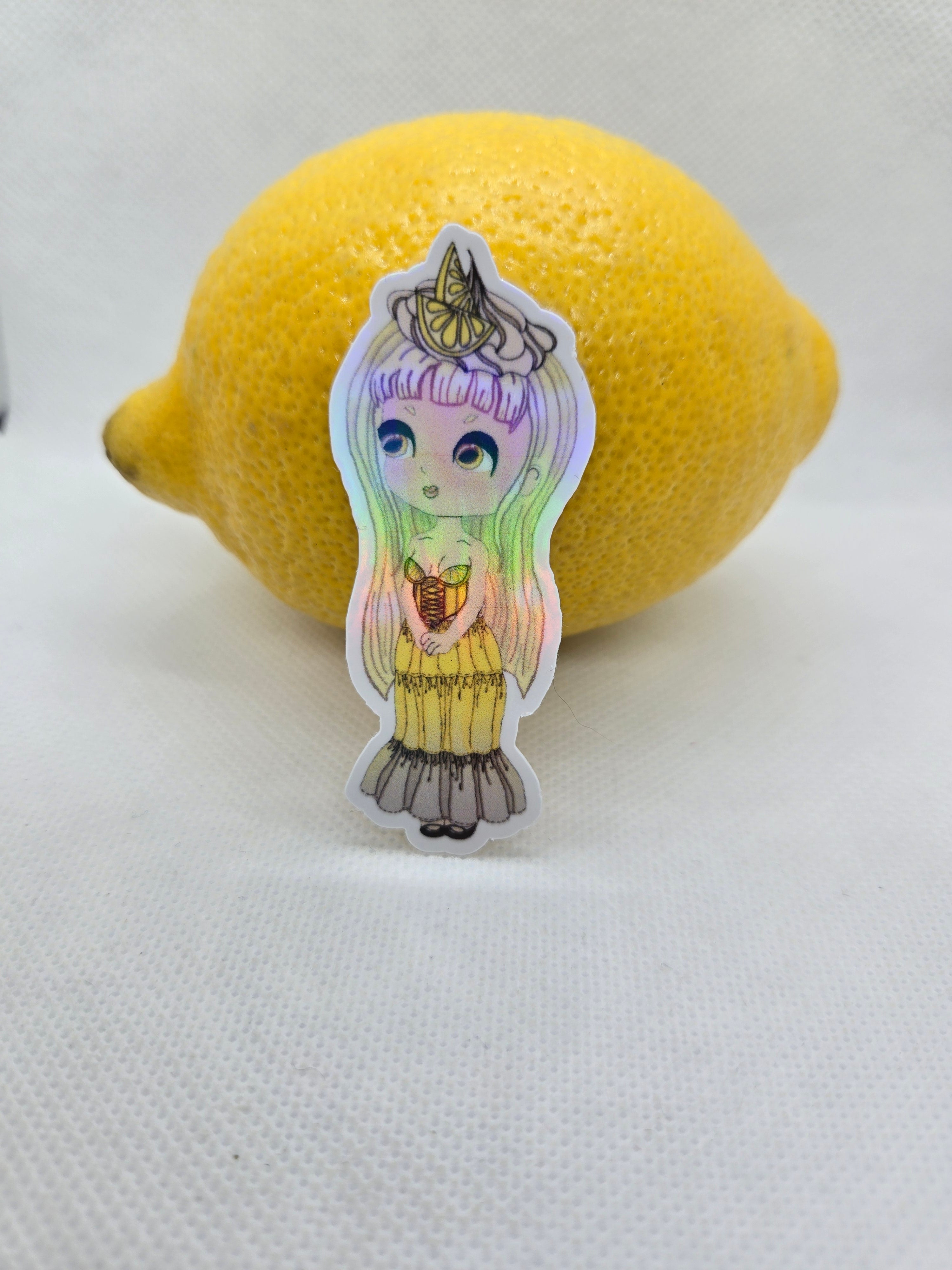 Lemon Meringue Pie Girl Sticker