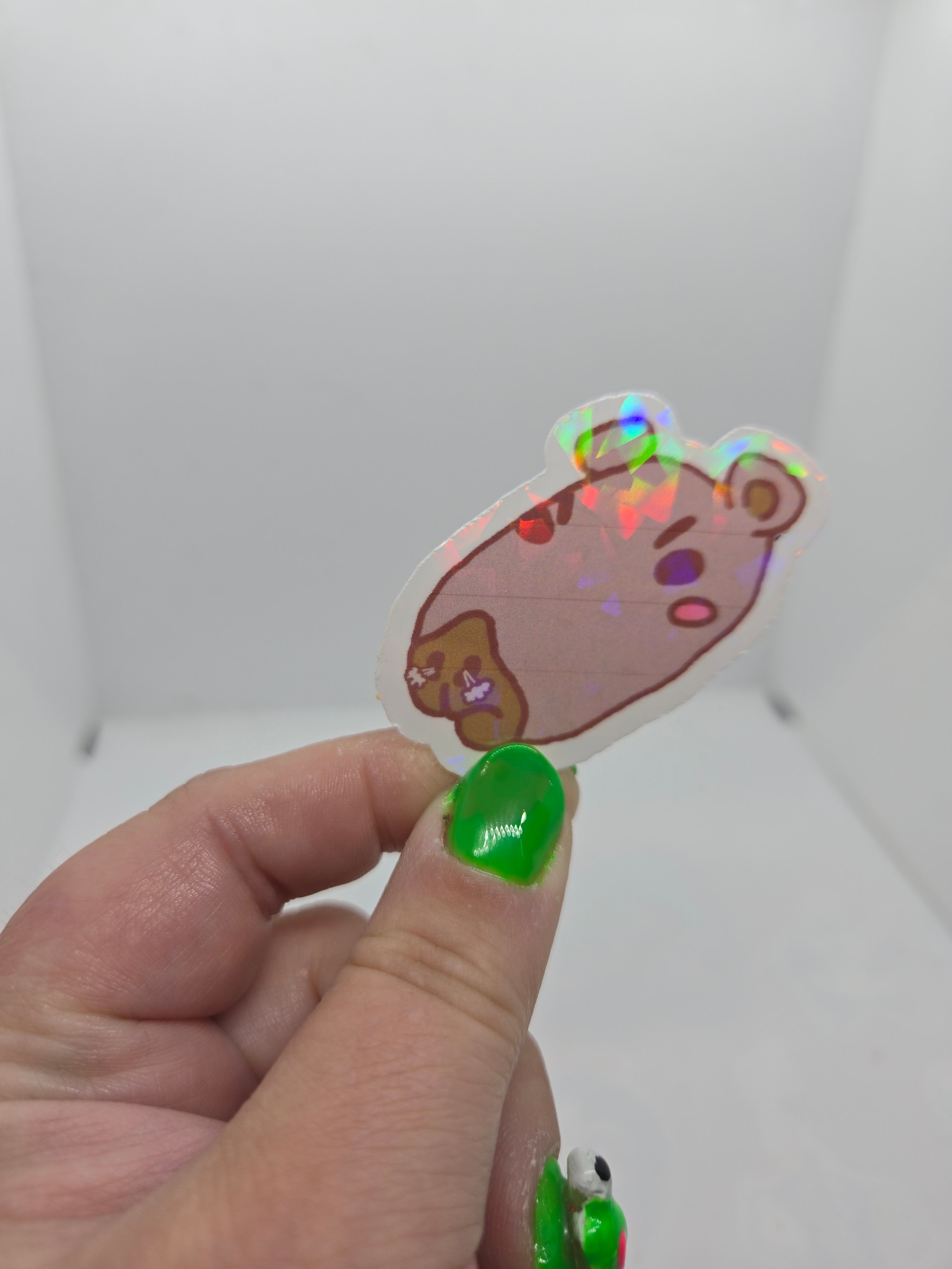 Crankybara Sticker - Water Resistant Holographic