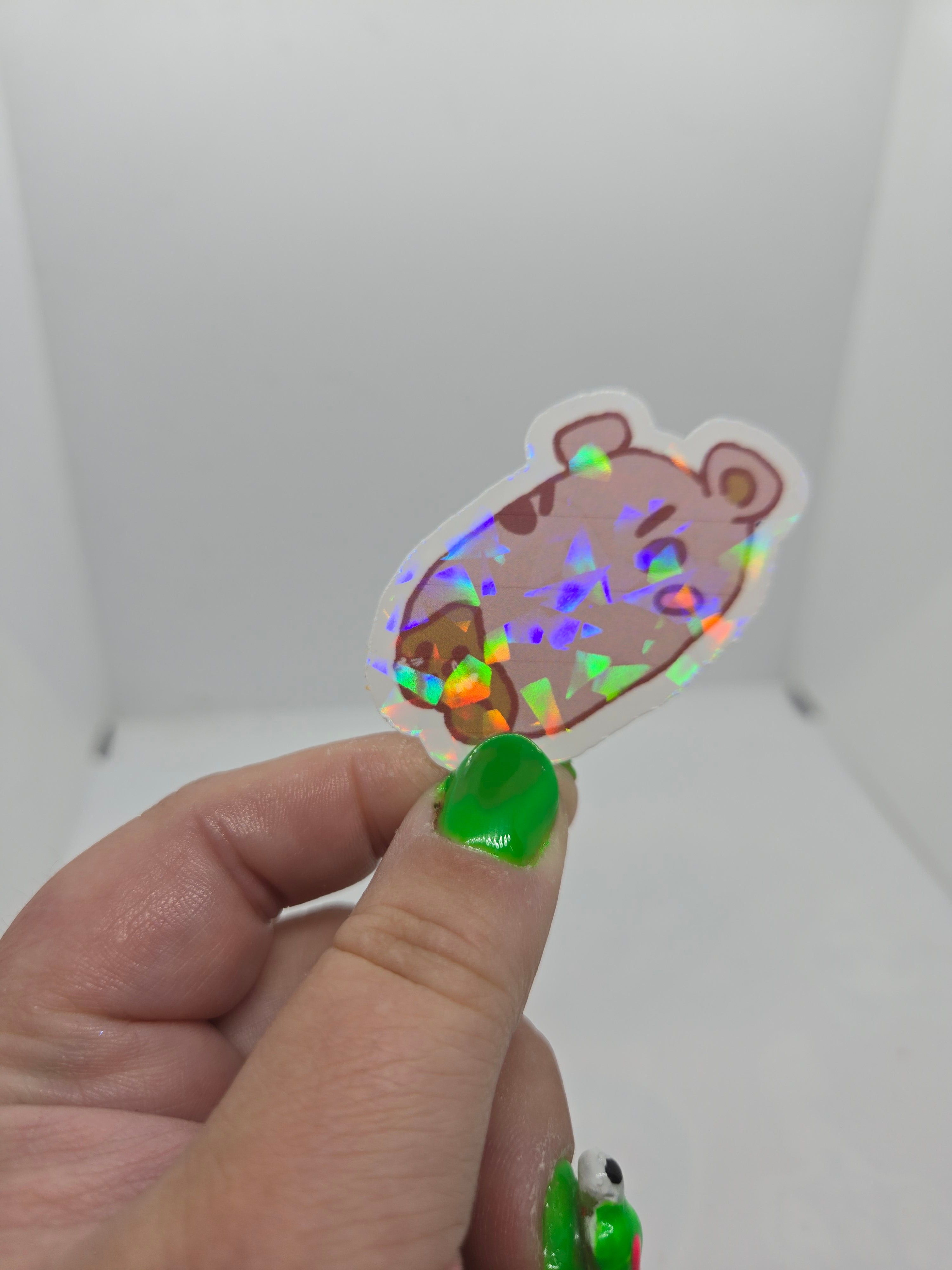 Crankybara Sticker - Water Resistant Holographic