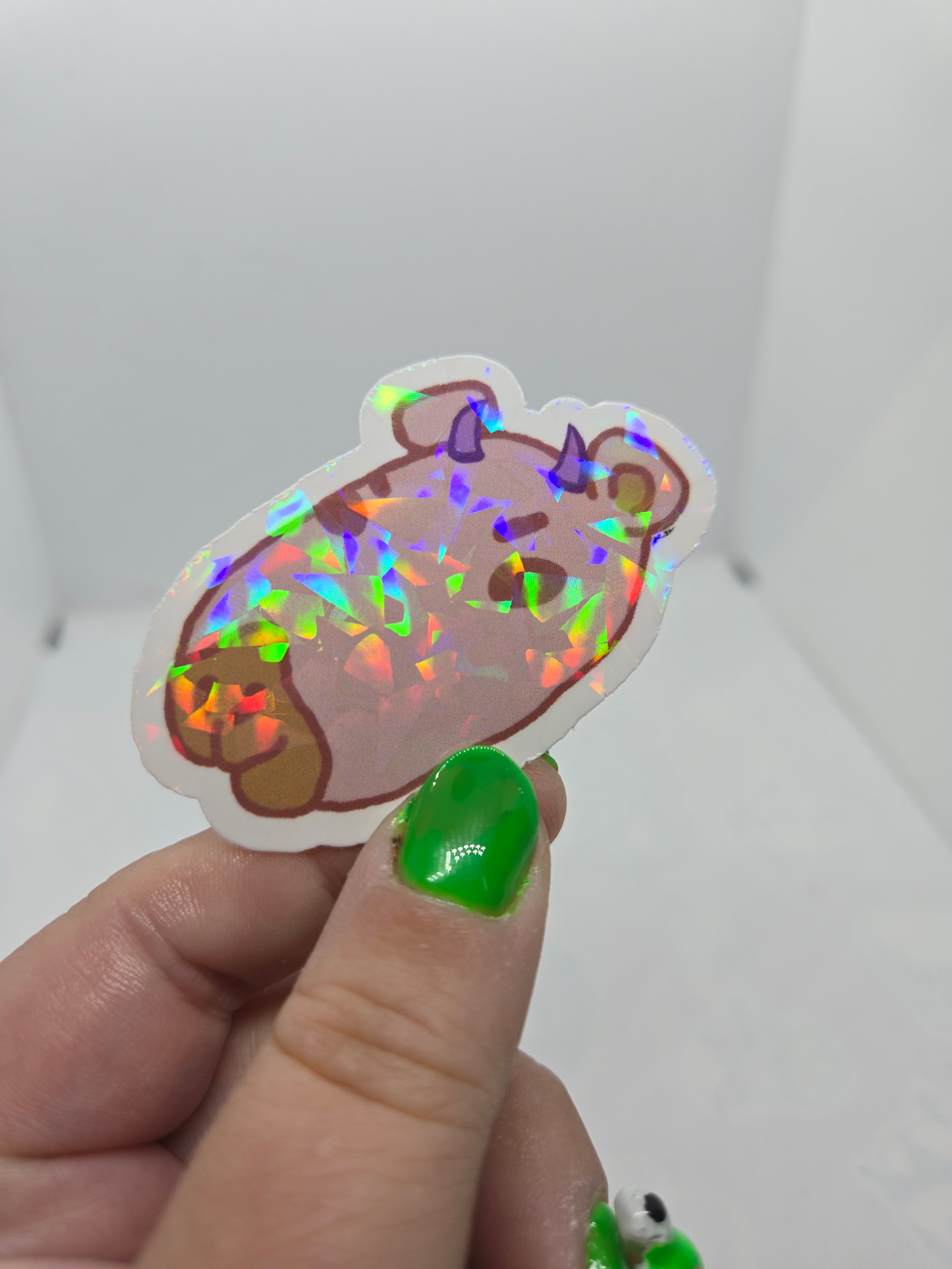 Naughtybara Sticker - Water Resistant Holographic