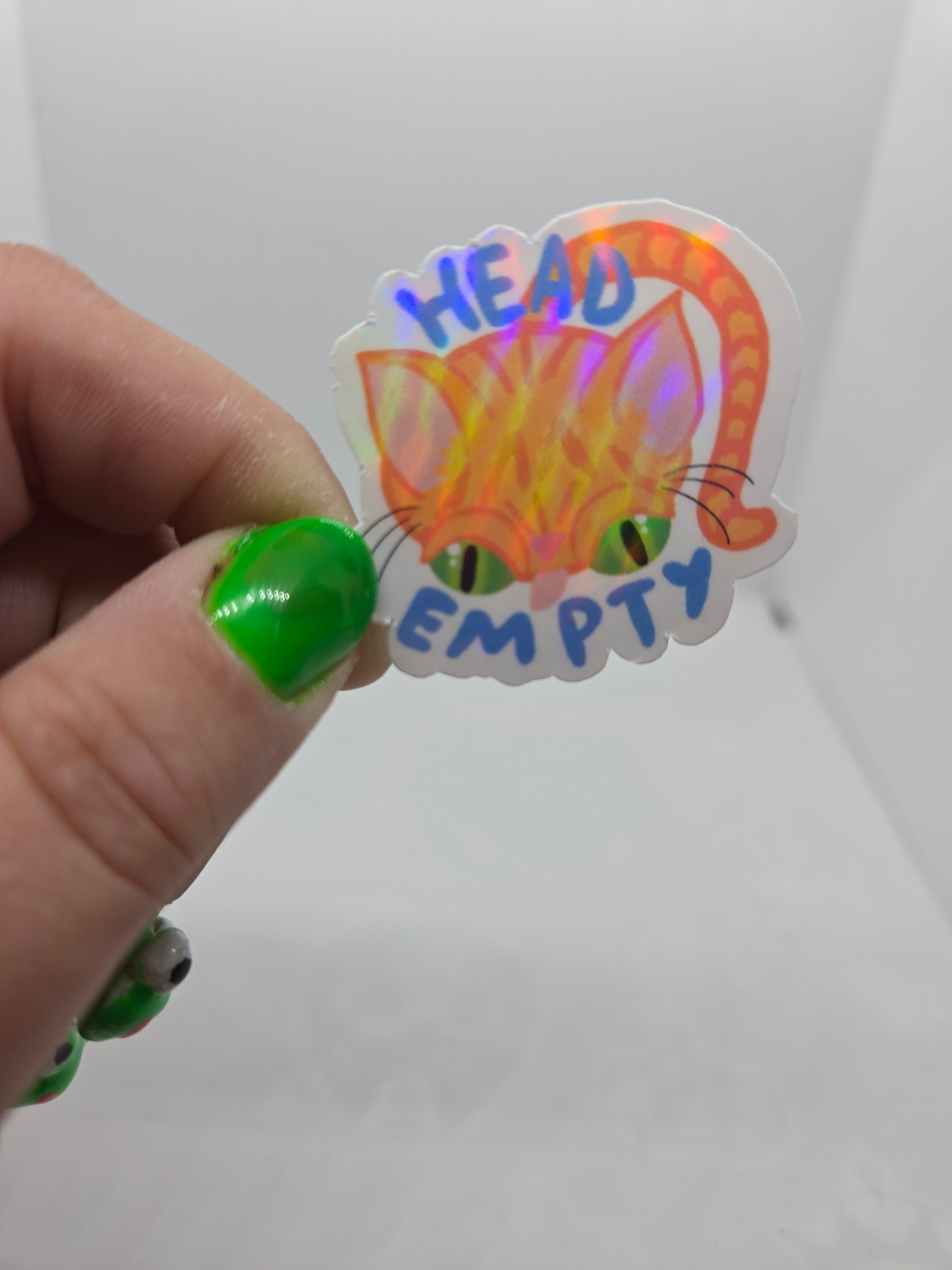 Head Empty Cat Sticker