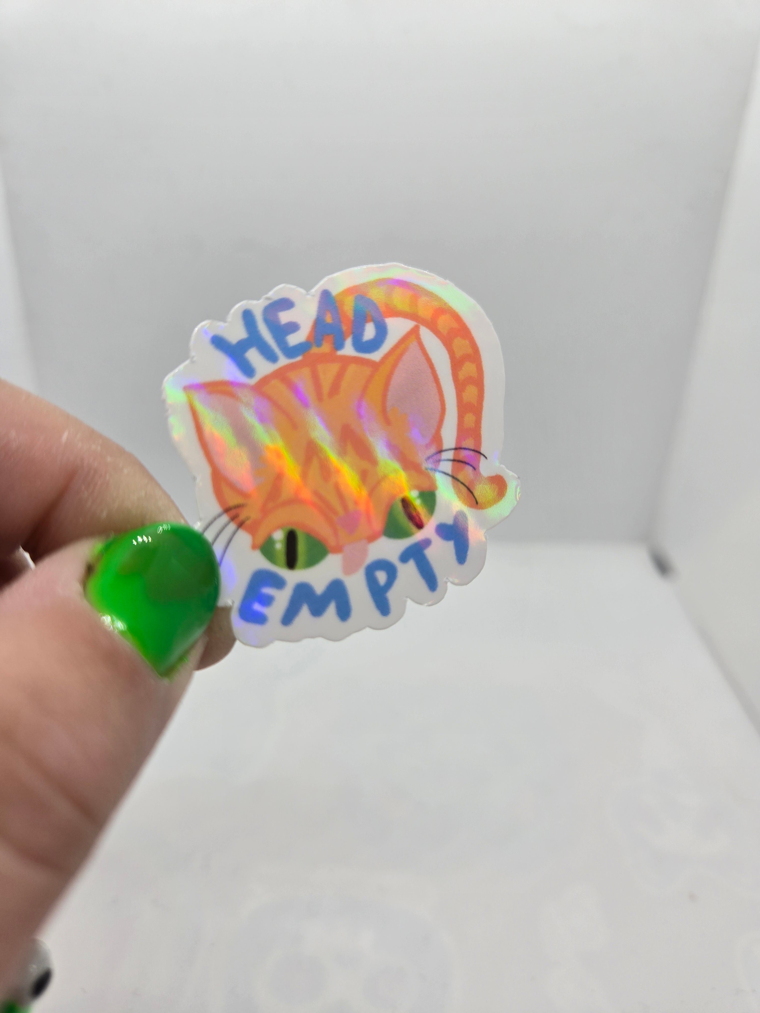 Head Empty Cat Sticker