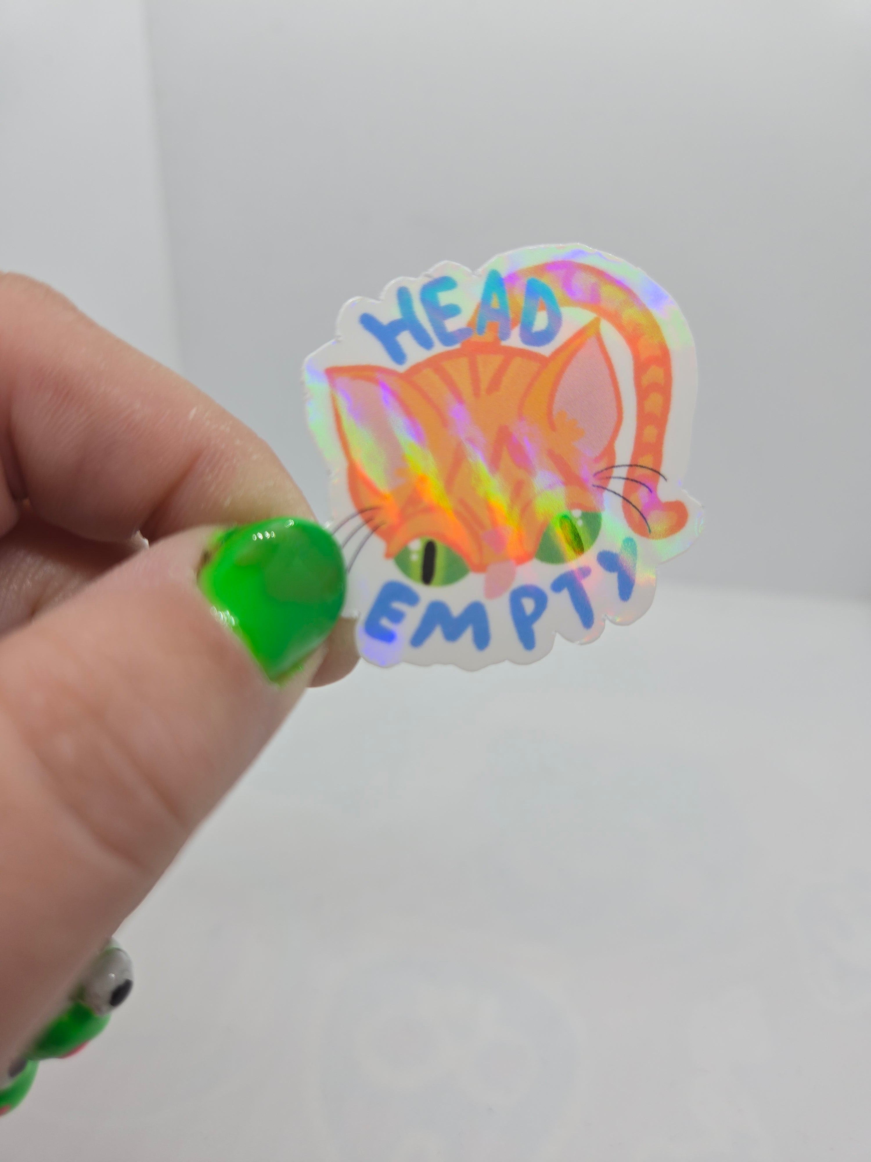 Head Empty Cat Sticker