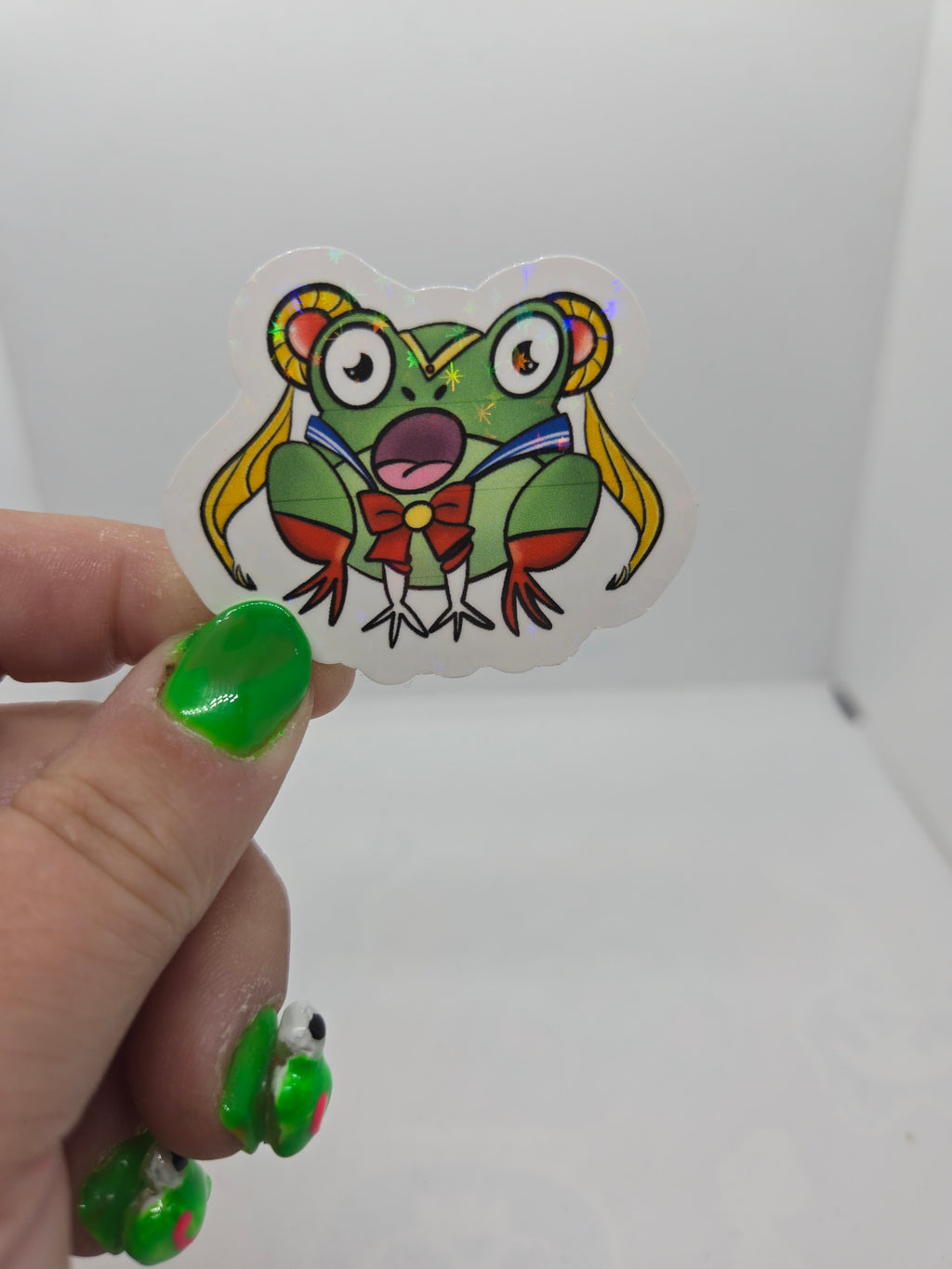 Frogger Moon Sticker