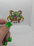 Frogger Moon Sticker