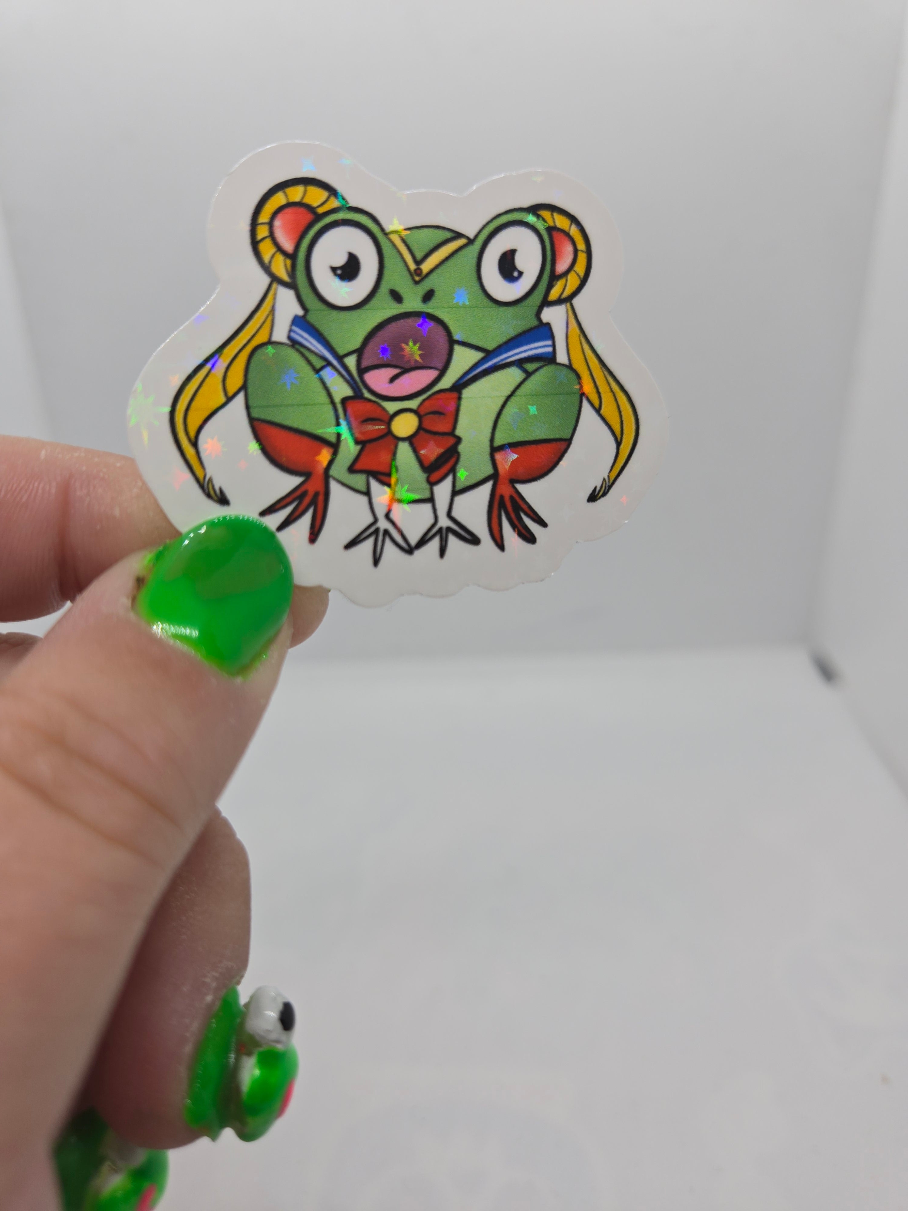 Frogger Moon Sticker