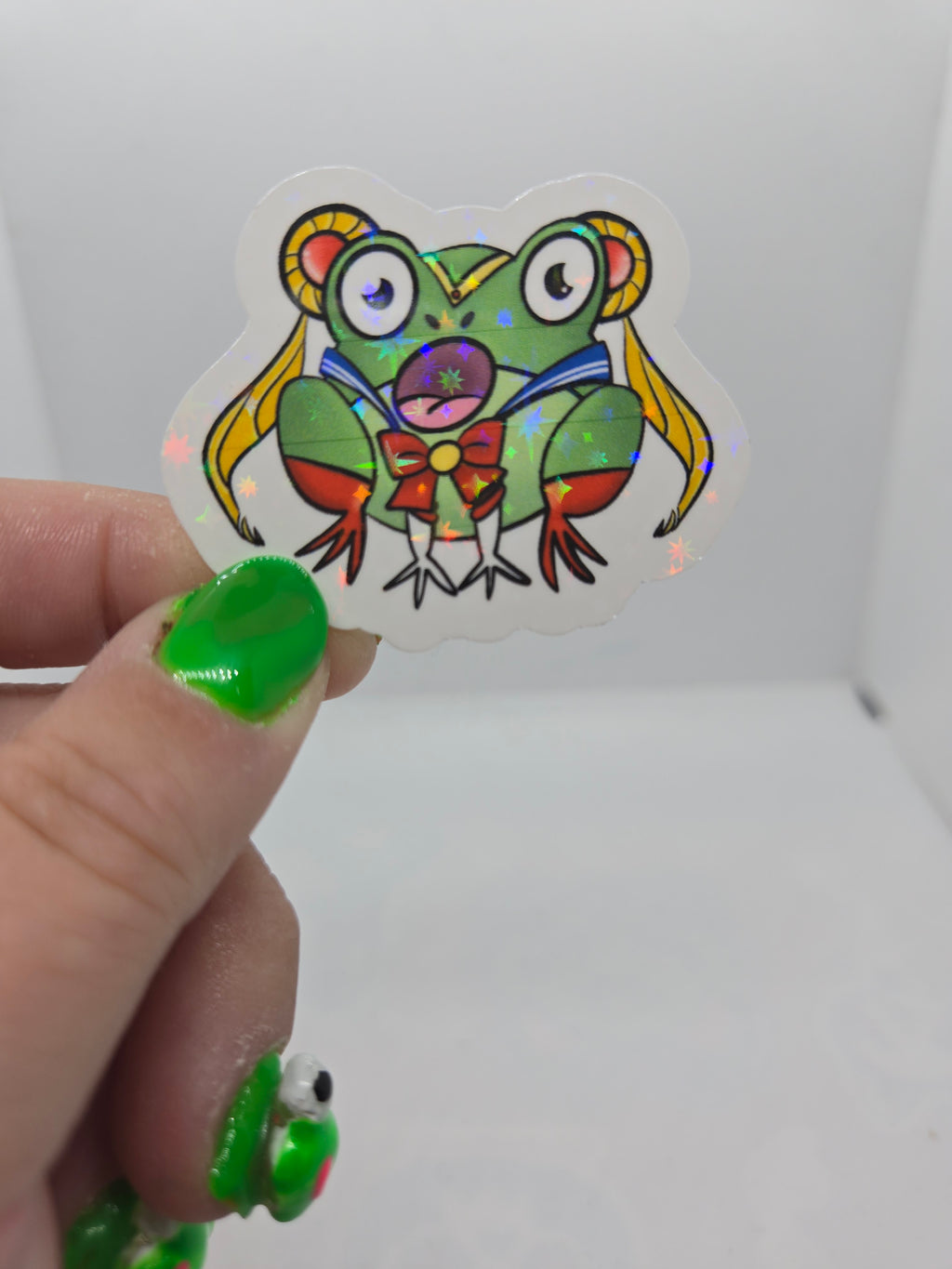 Frogger Moon Sticker