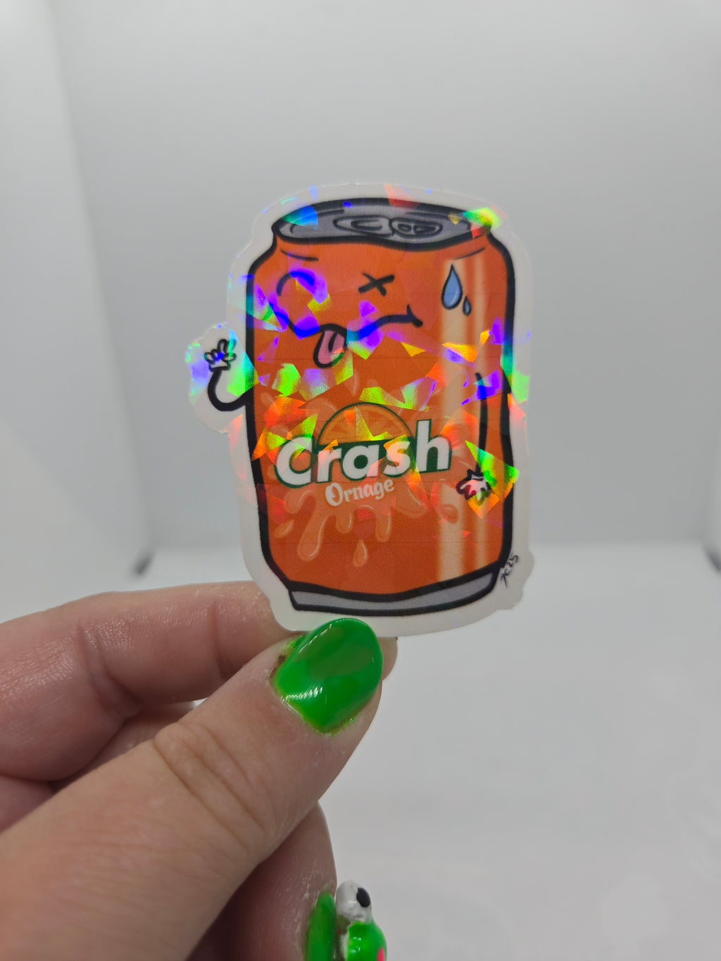 Ornage Crash Silly Soda Sticker