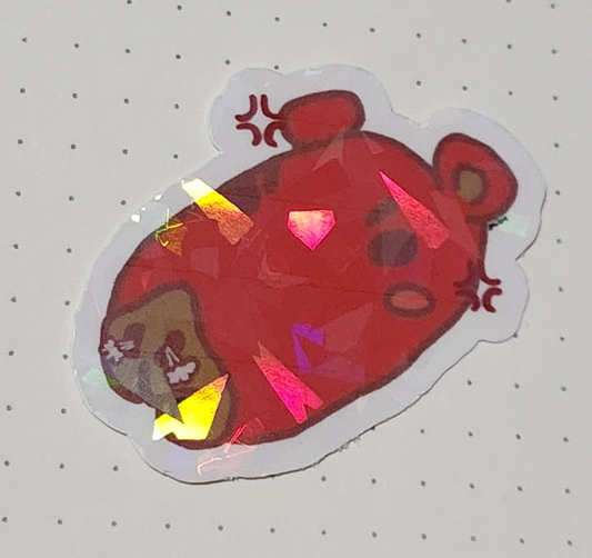 Angybara Sticker - Water Resistant Holographic