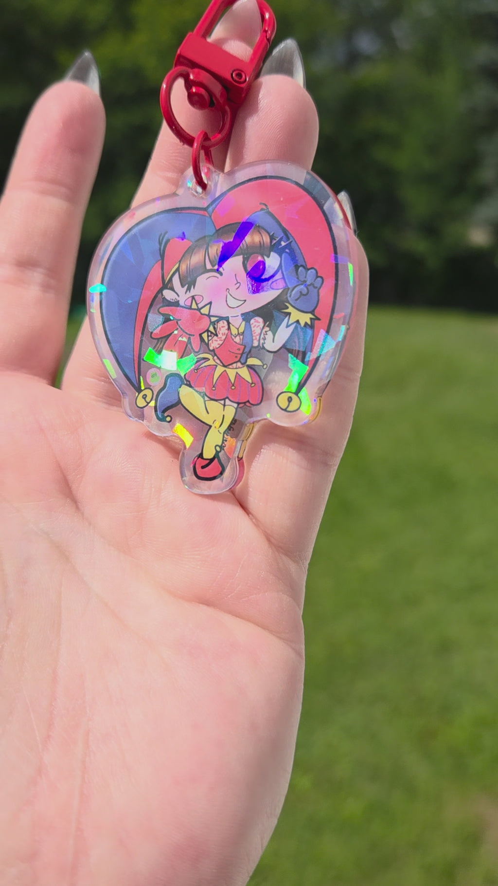 Jester Clown Girl Keychain