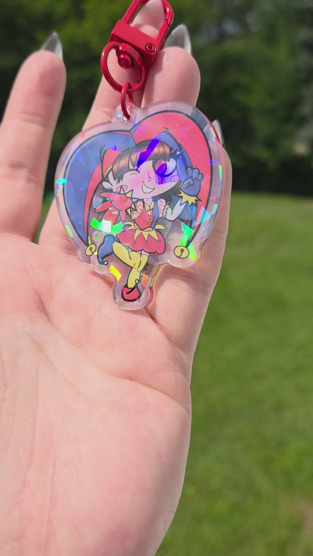 Jester Clown Girl Keychain