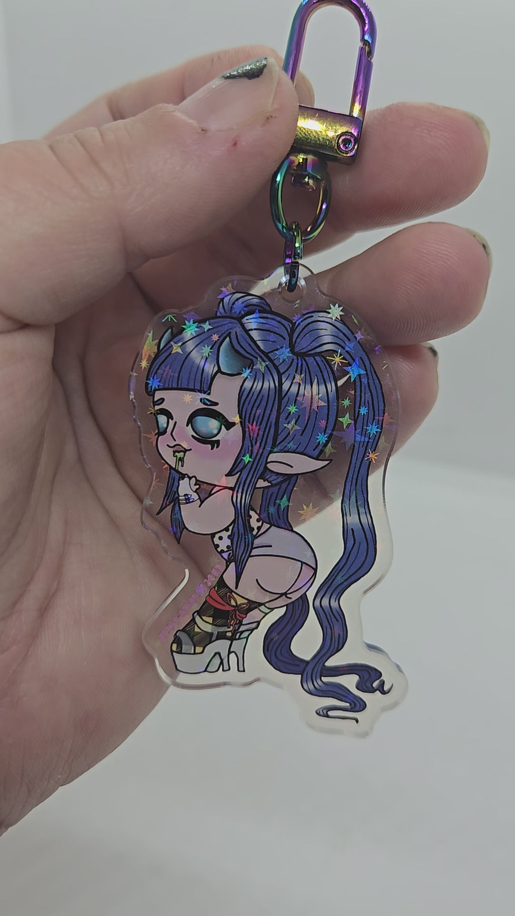 Demi Devil Girl Keychain