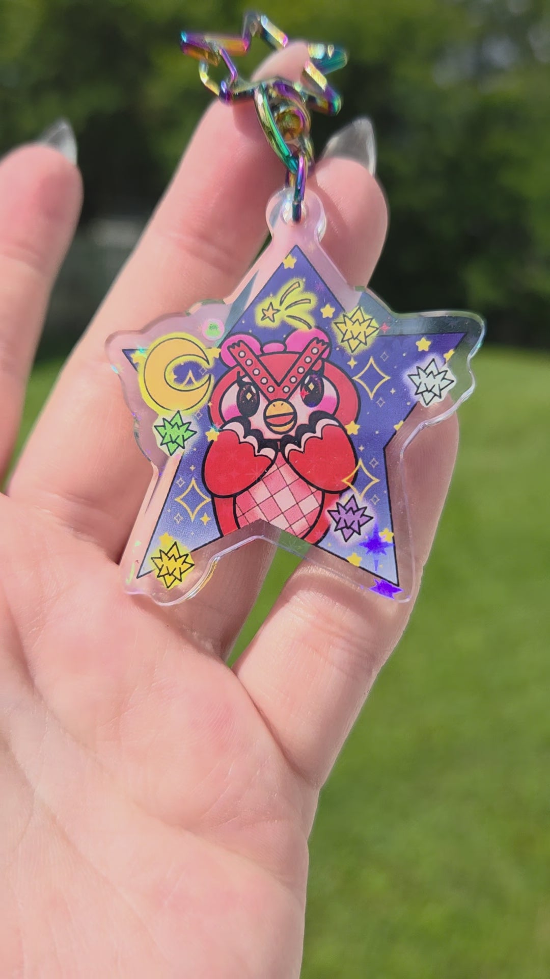 Starry Owl Keychain