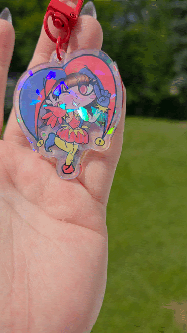 Jester Clown Girl Keychain