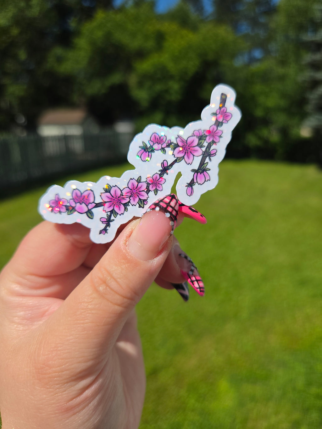 Set of Two Sakura Branch Stickers