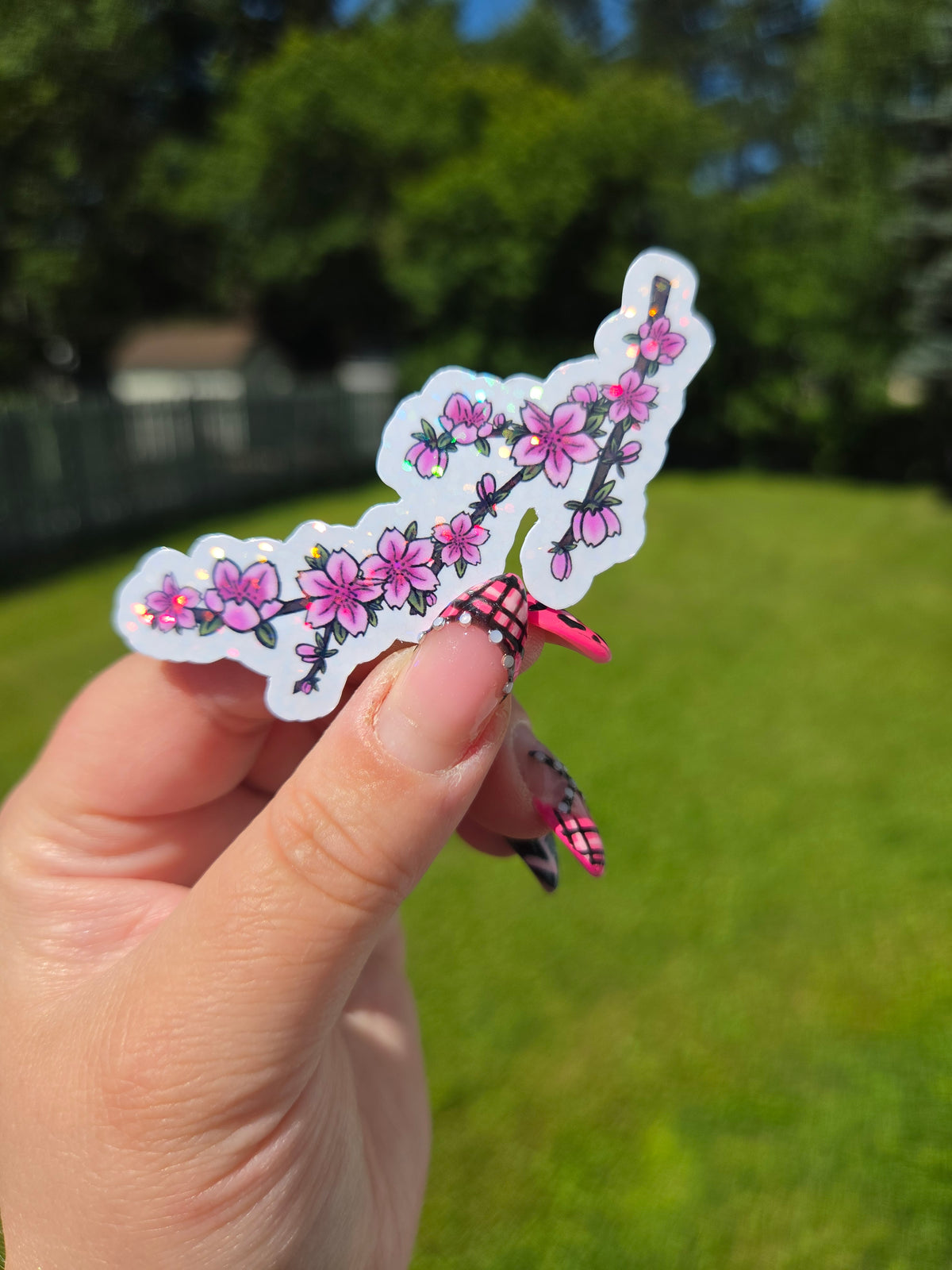 Set of Two Sakura Branch Stickers