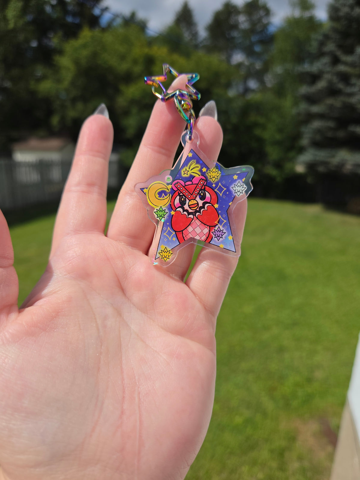 Starry Owl Keychain