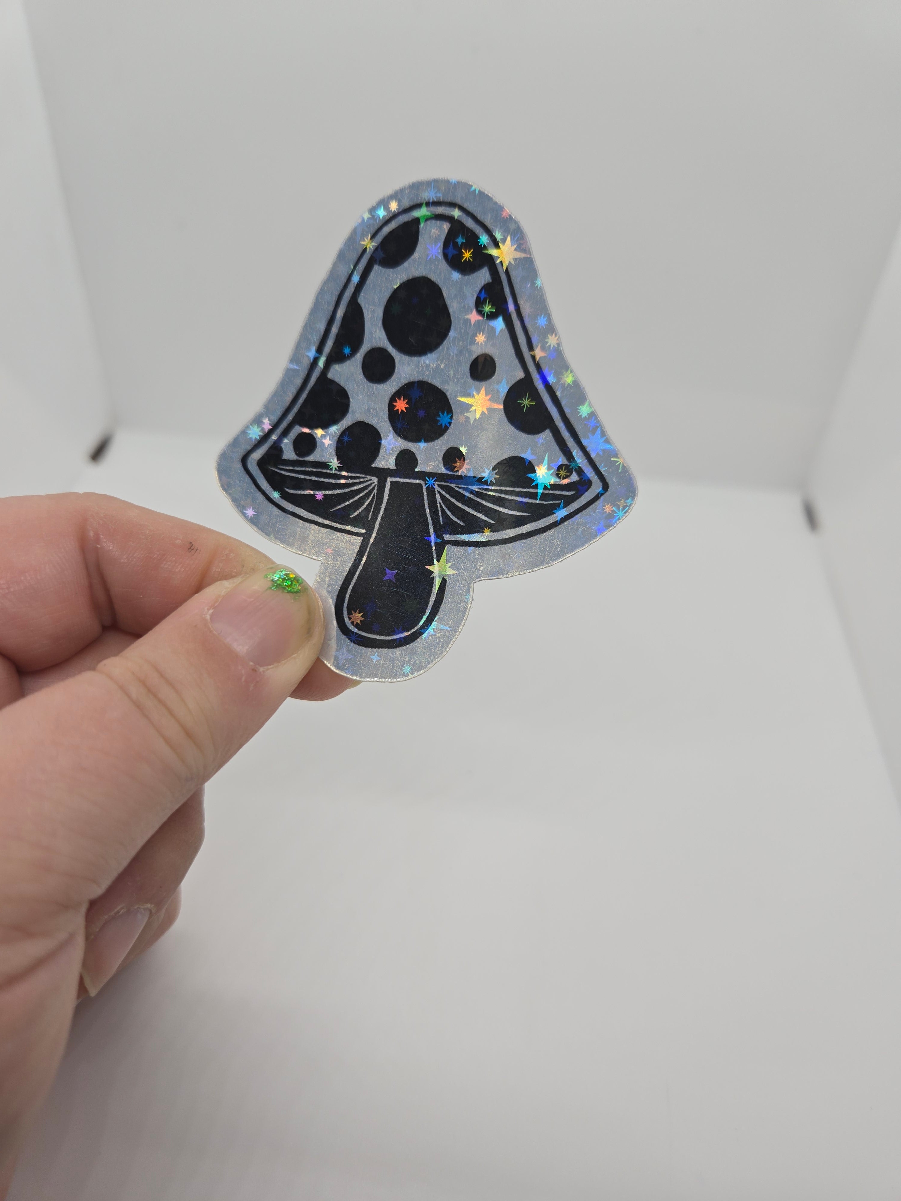 Mushroom Holographic Sticker