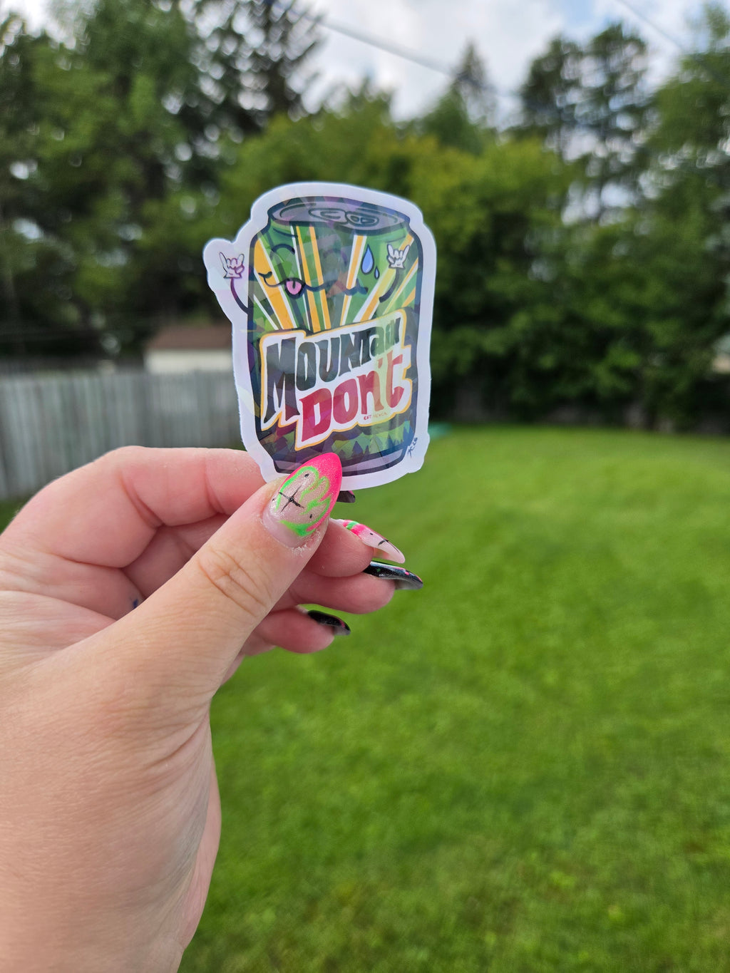 Mountain Don't Silly Soda Sticker