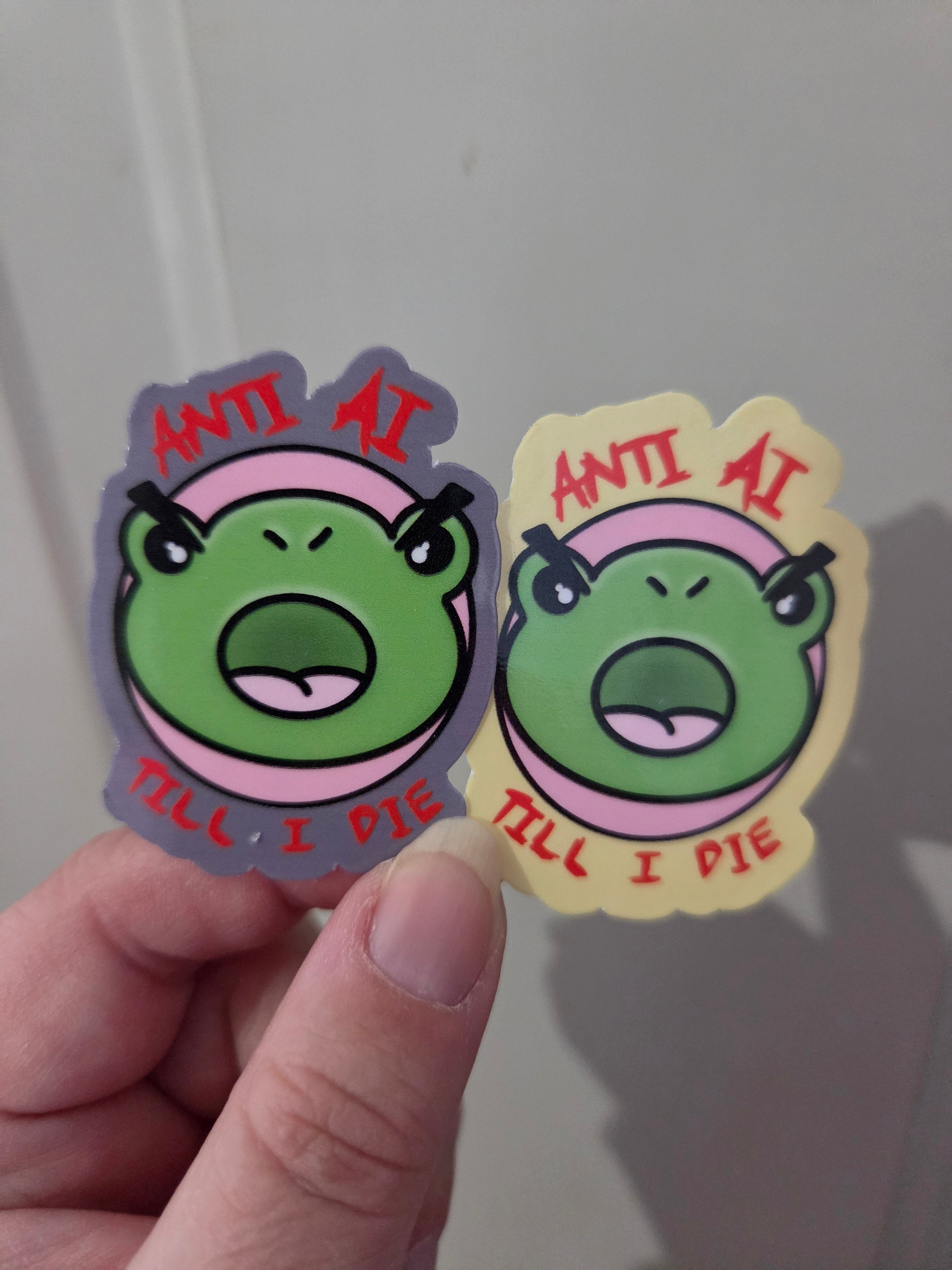 Anti Ai Frog Sticker