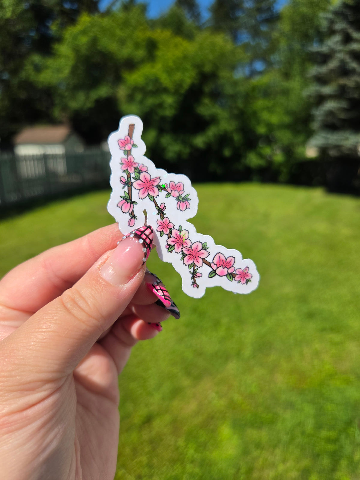 Set of Two Sakura Branch Stickers