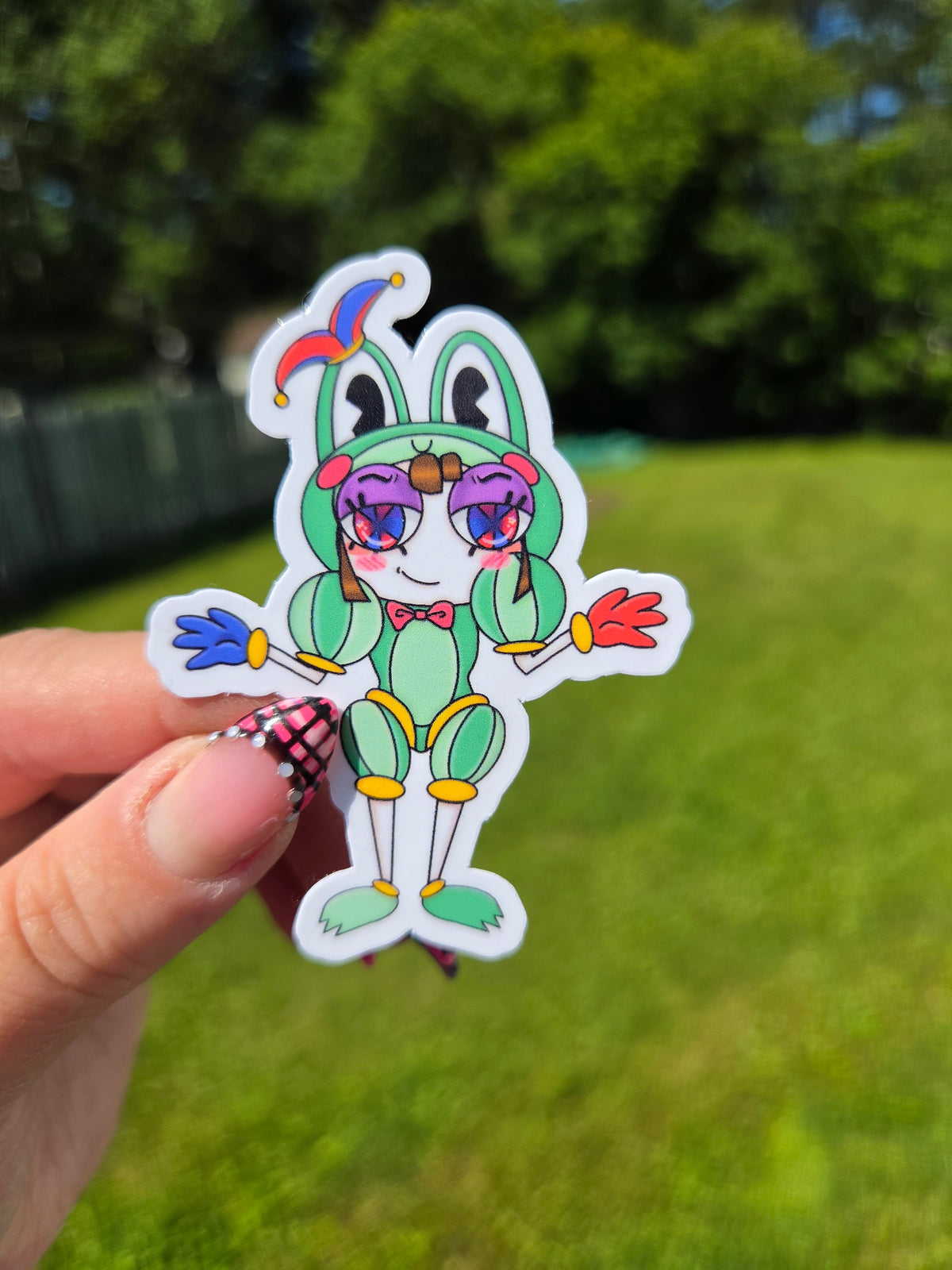 Circus Frog Girl Sticker