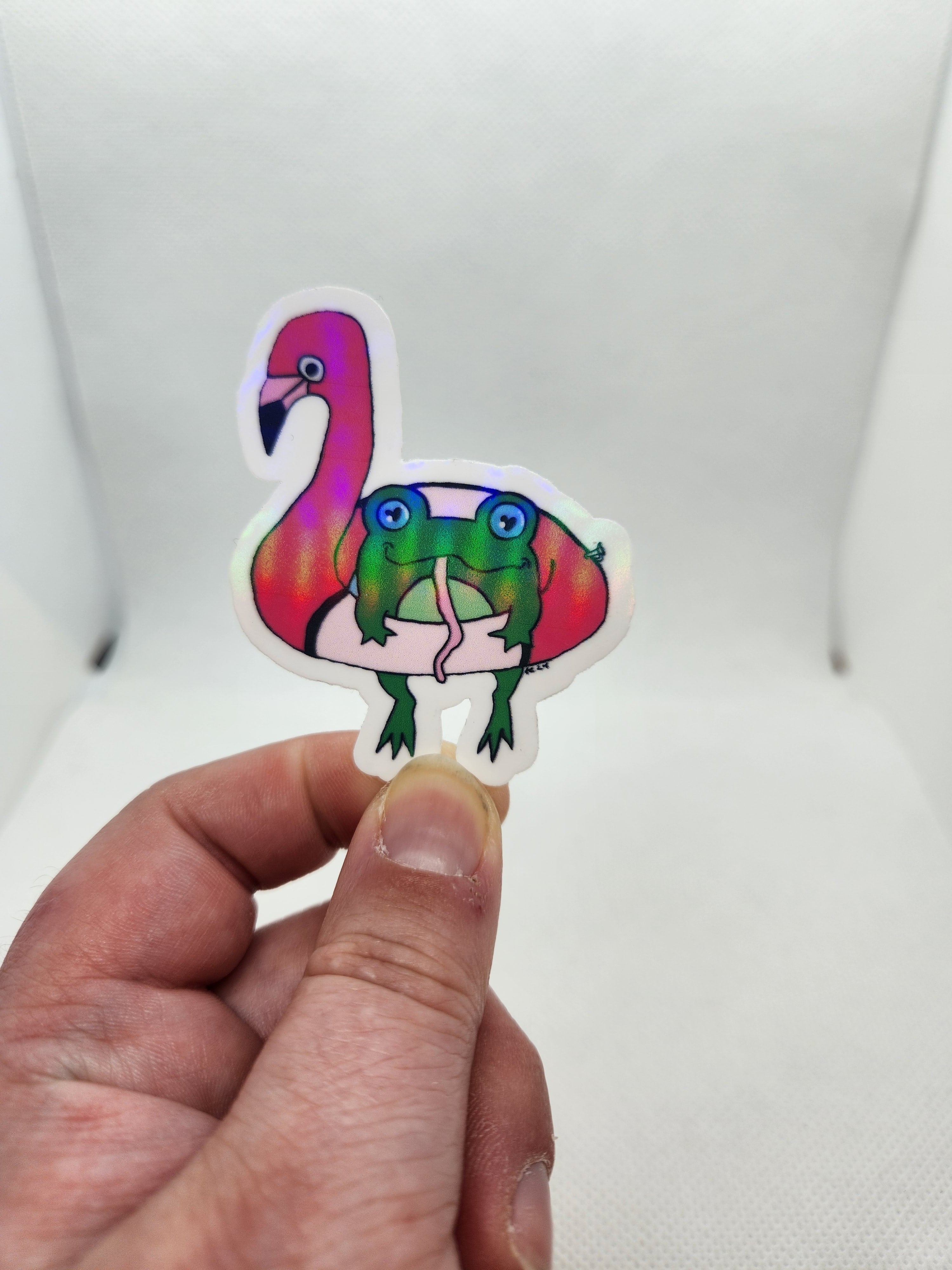 Floaty Frog Sticker
