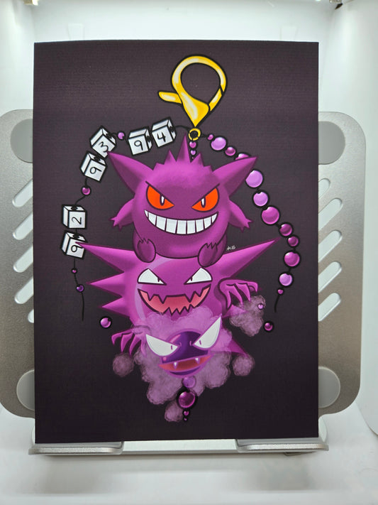 5 x 7 Print - Ghost Pocket Monsters