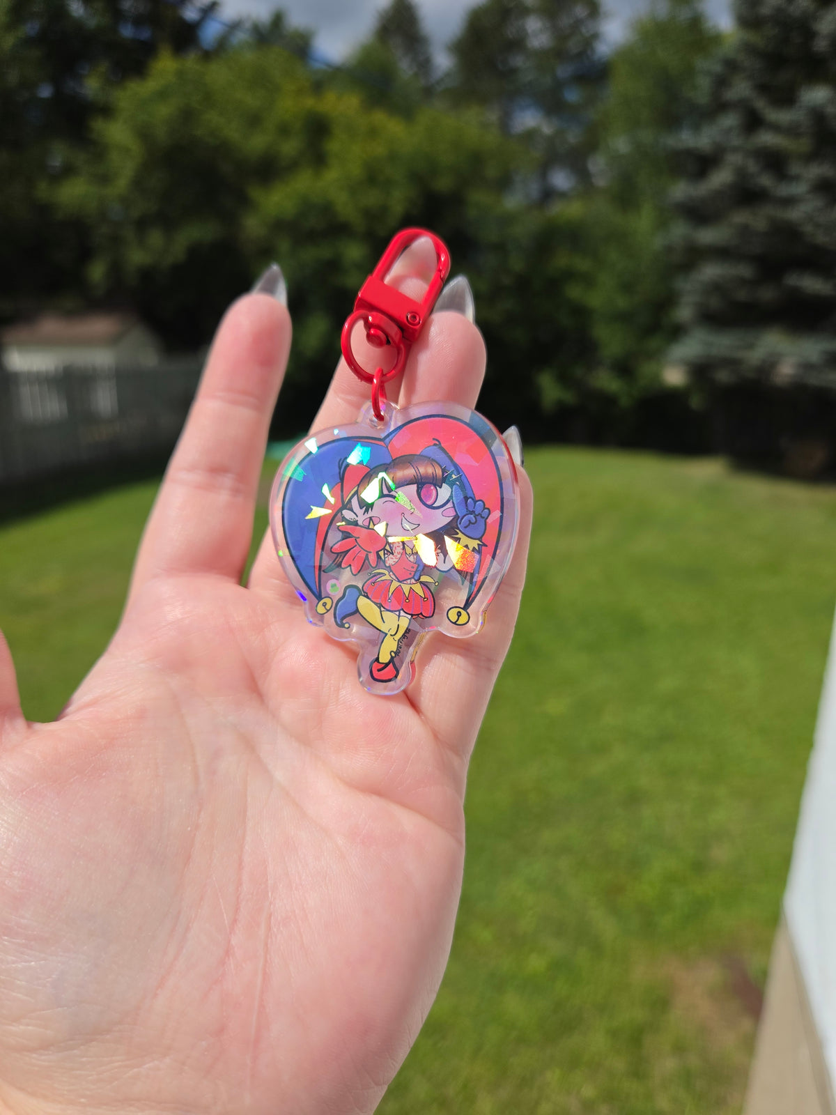 Jester Clown Girl Keychain