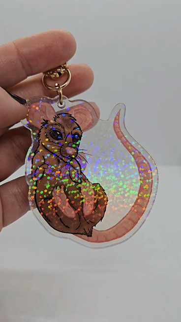 Cozy Rat Keychain
