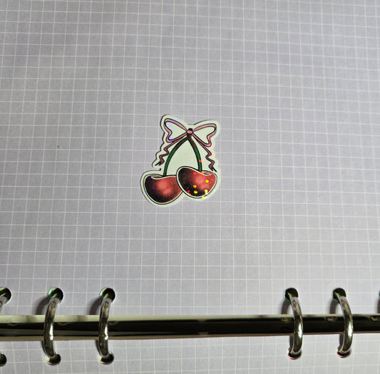 Cherries with Ribbon Sticker
