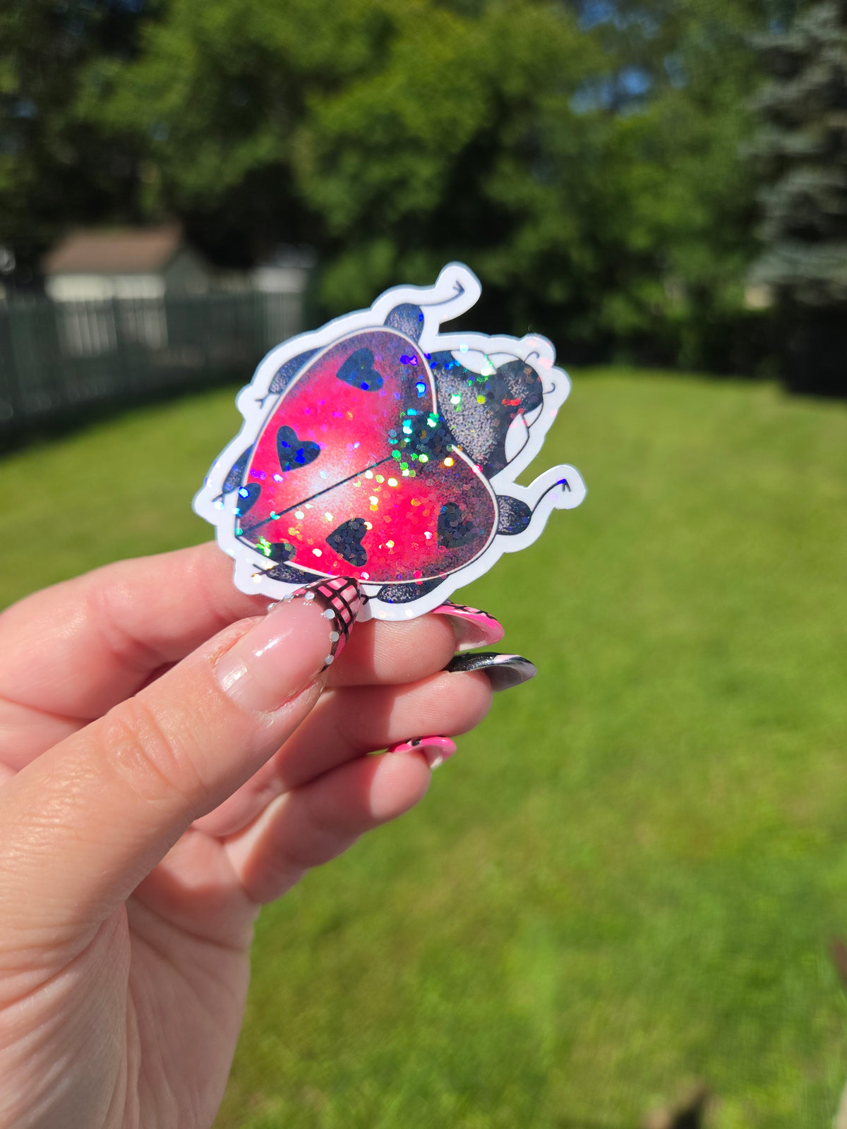 Ladybug Water Resistant Sticker
