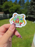 Frogger Moon Sticker
