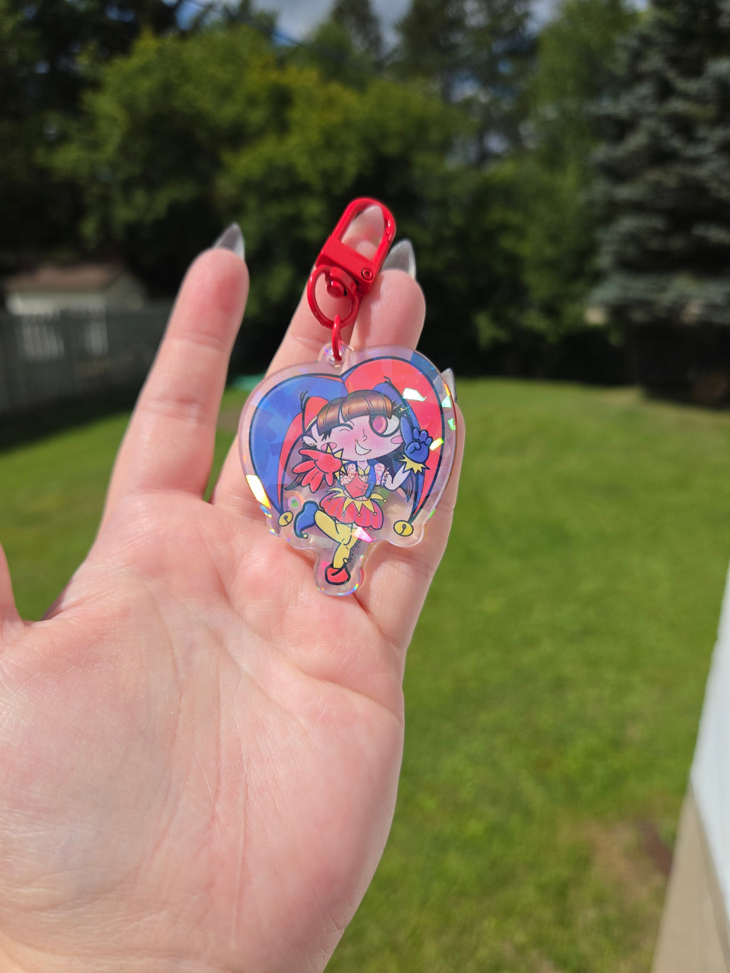 Jester Clown Girl Keychain