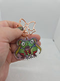 Frogger Moon Keychain