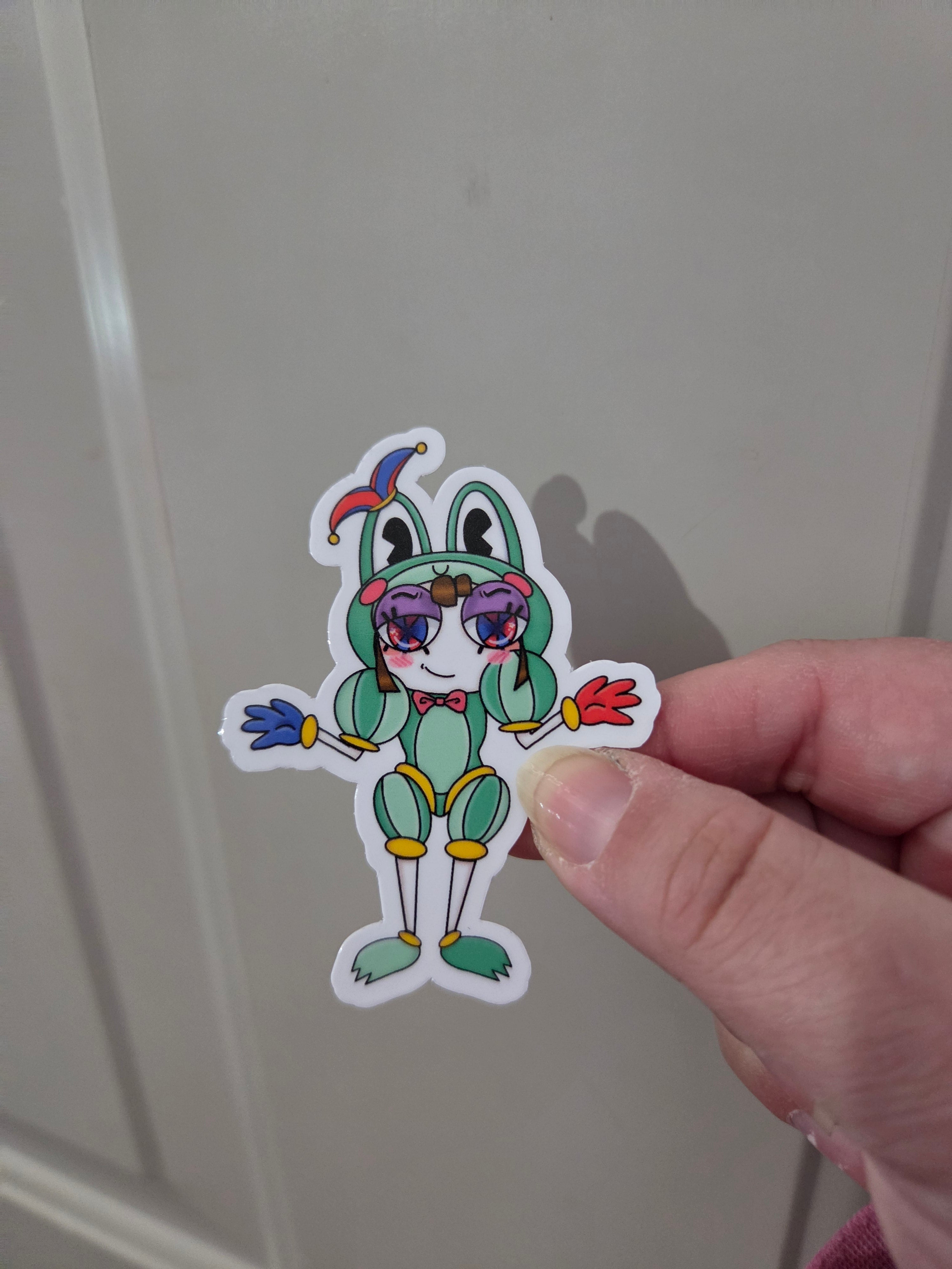 Circus Frog Girl Sticker