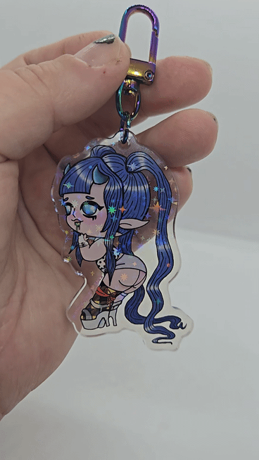 Demi Devil Girl Keychain