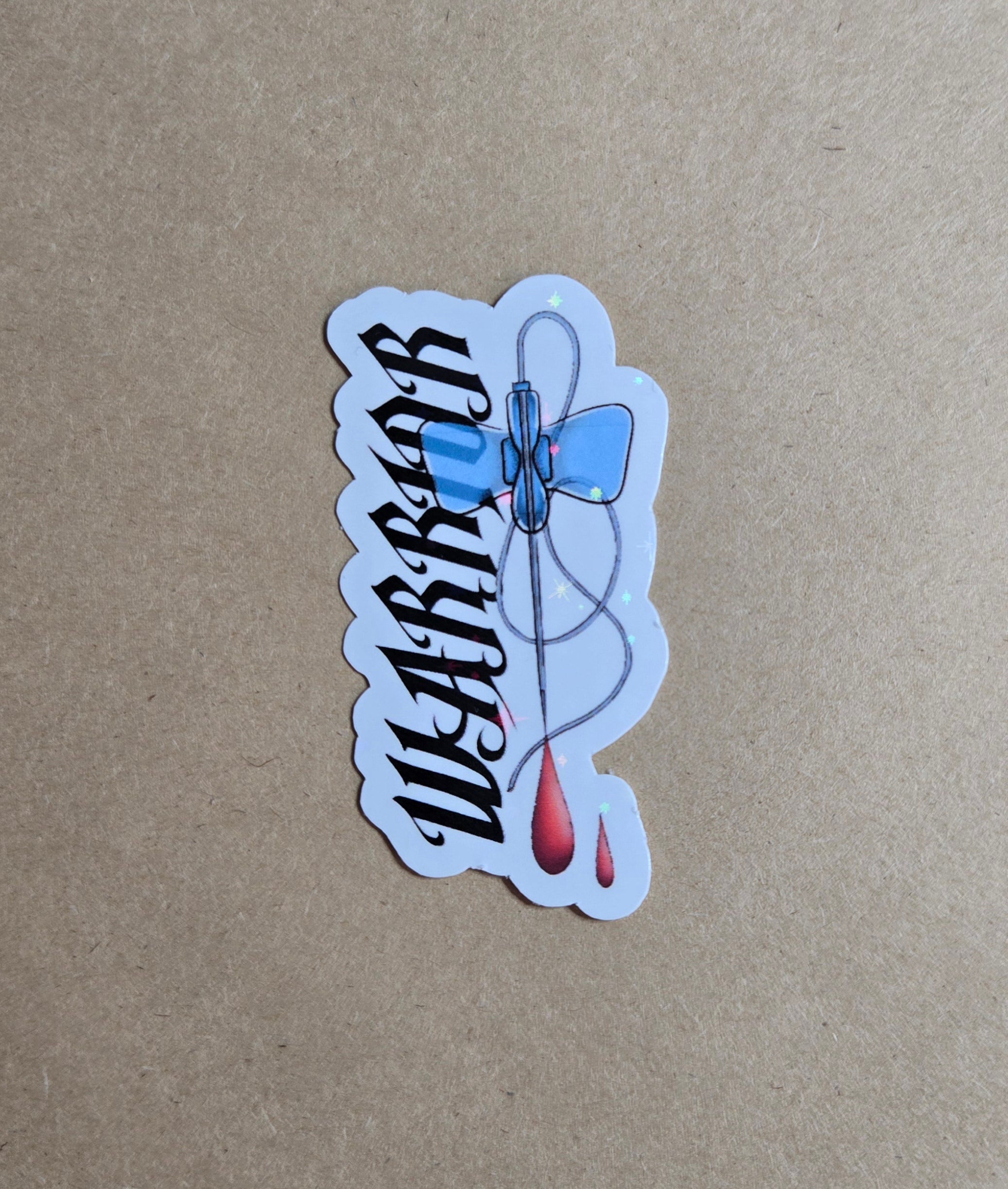 Warrior Needle Sticker