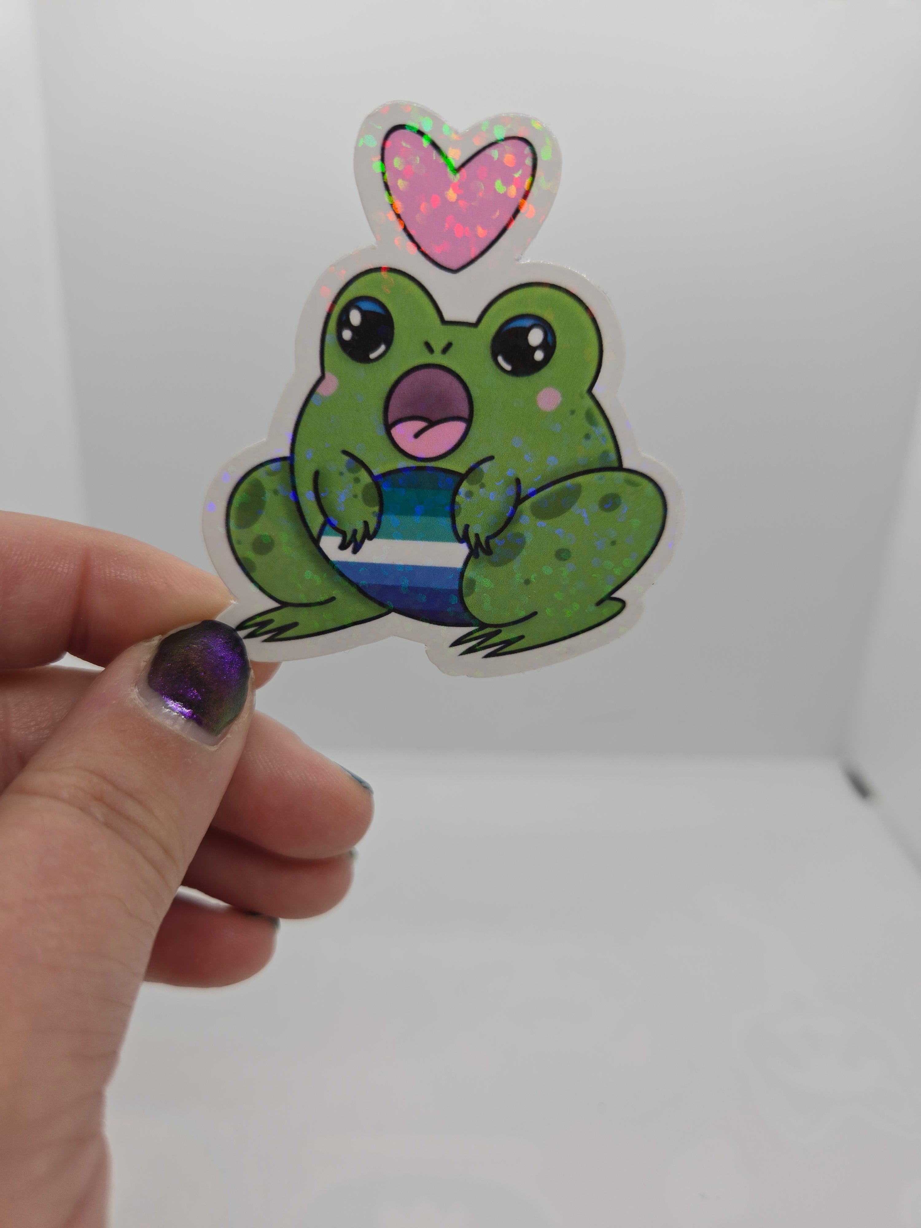 Gender and Sexuality Flag Frog Stickers