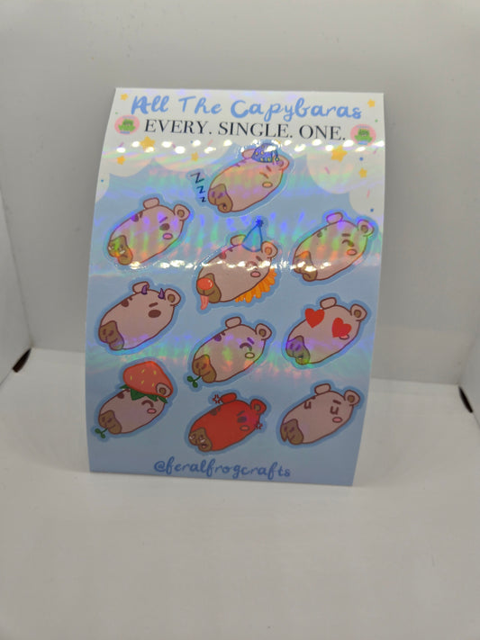 All The Capybaras Sticker Sheet