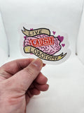 Live Laugh Lobotomy Sticker - Matt Nicht wasserfest