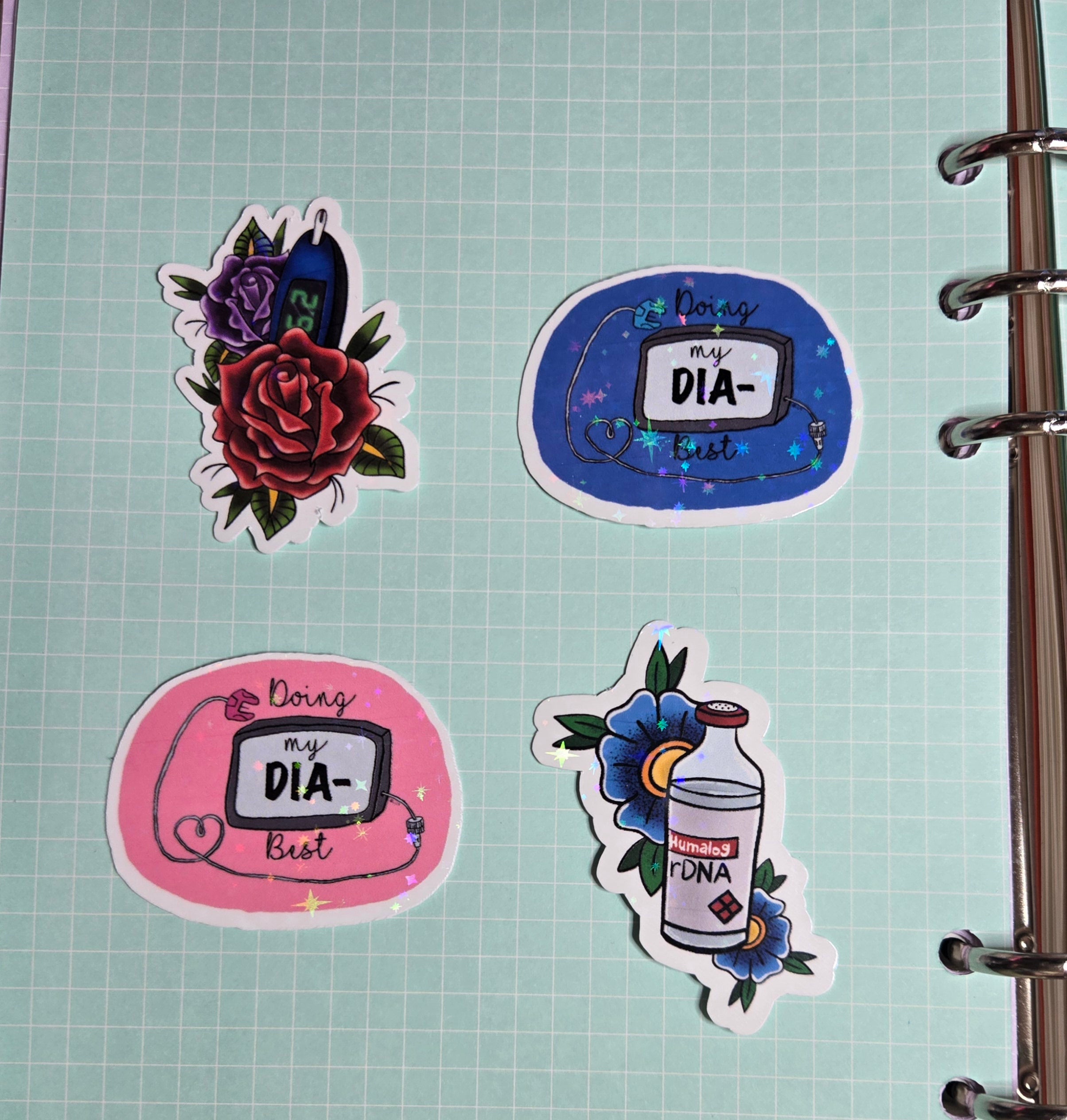 Diabesties Sticker 4-Pack