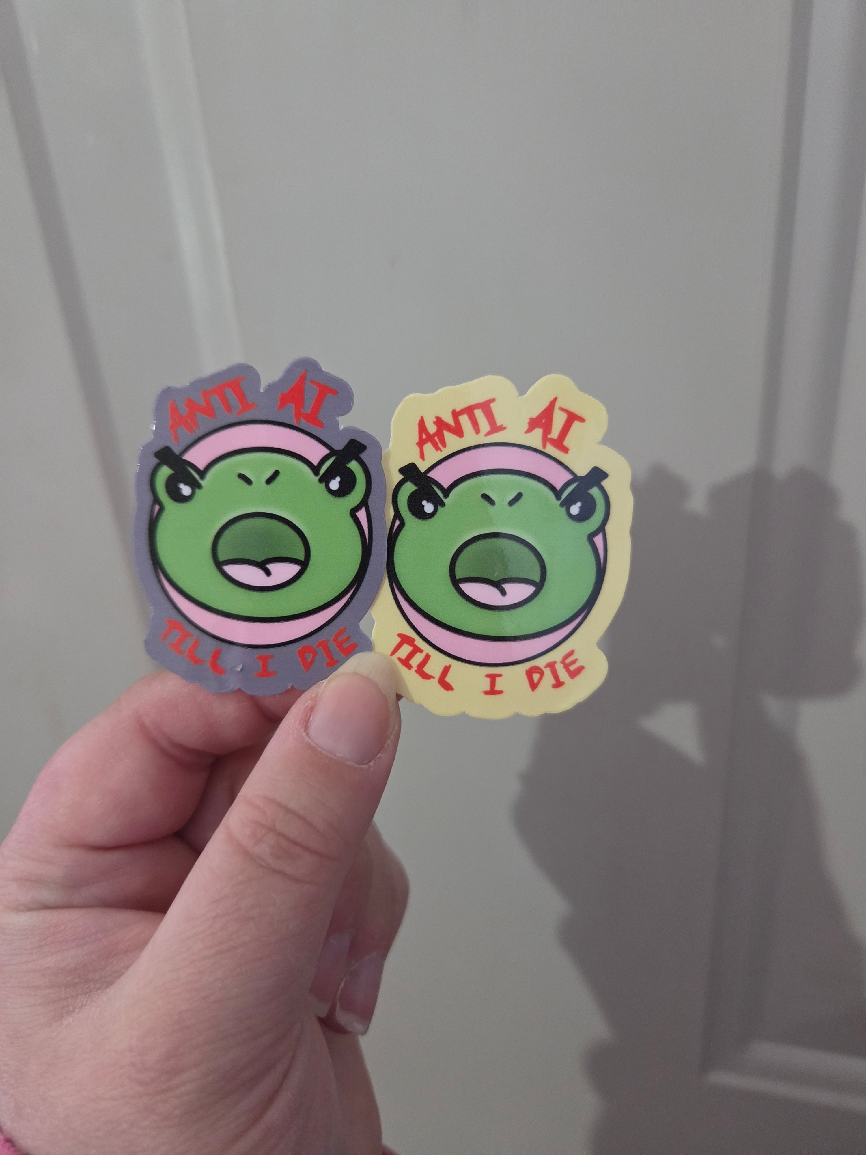 Anti Ai Frog Sticker