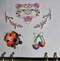 Valentinstag Tattoo Flash Sticker 5er Set