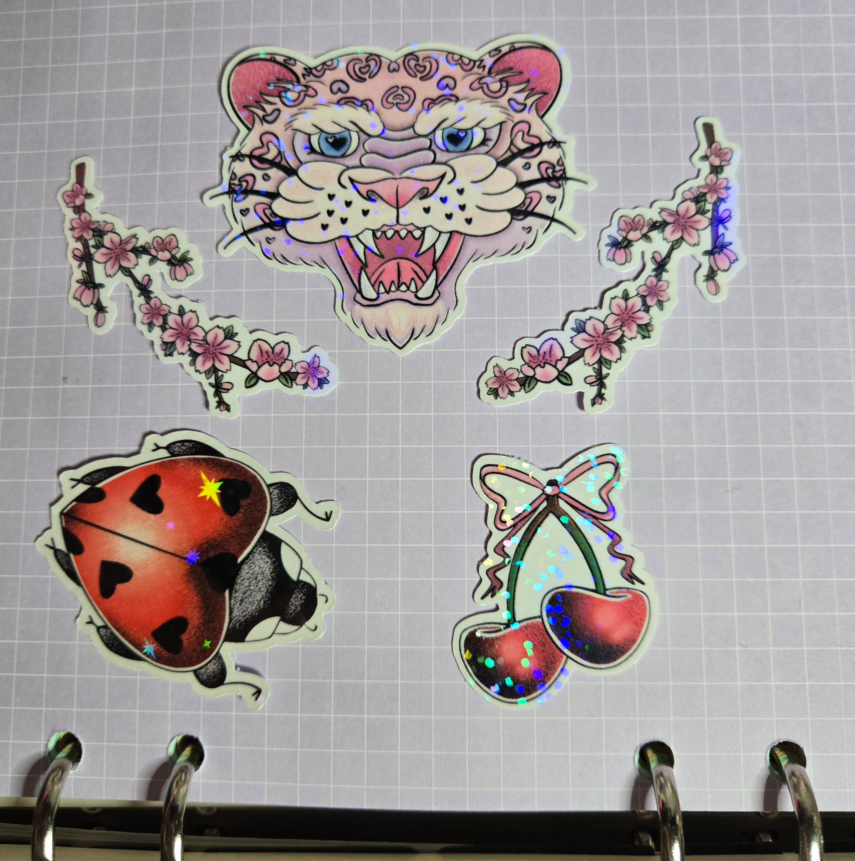 Valentinstag Tattoo Flash Sticker 5er Set