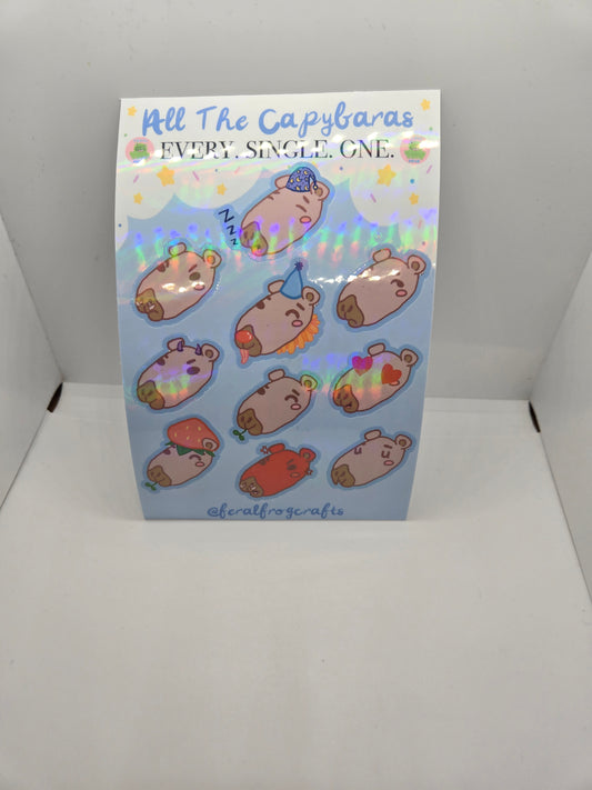 All The Capybaras Sticker Sheet